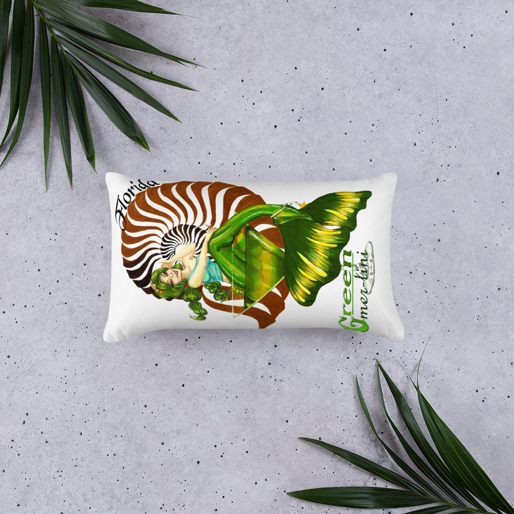 Green Mer-tini Pillow