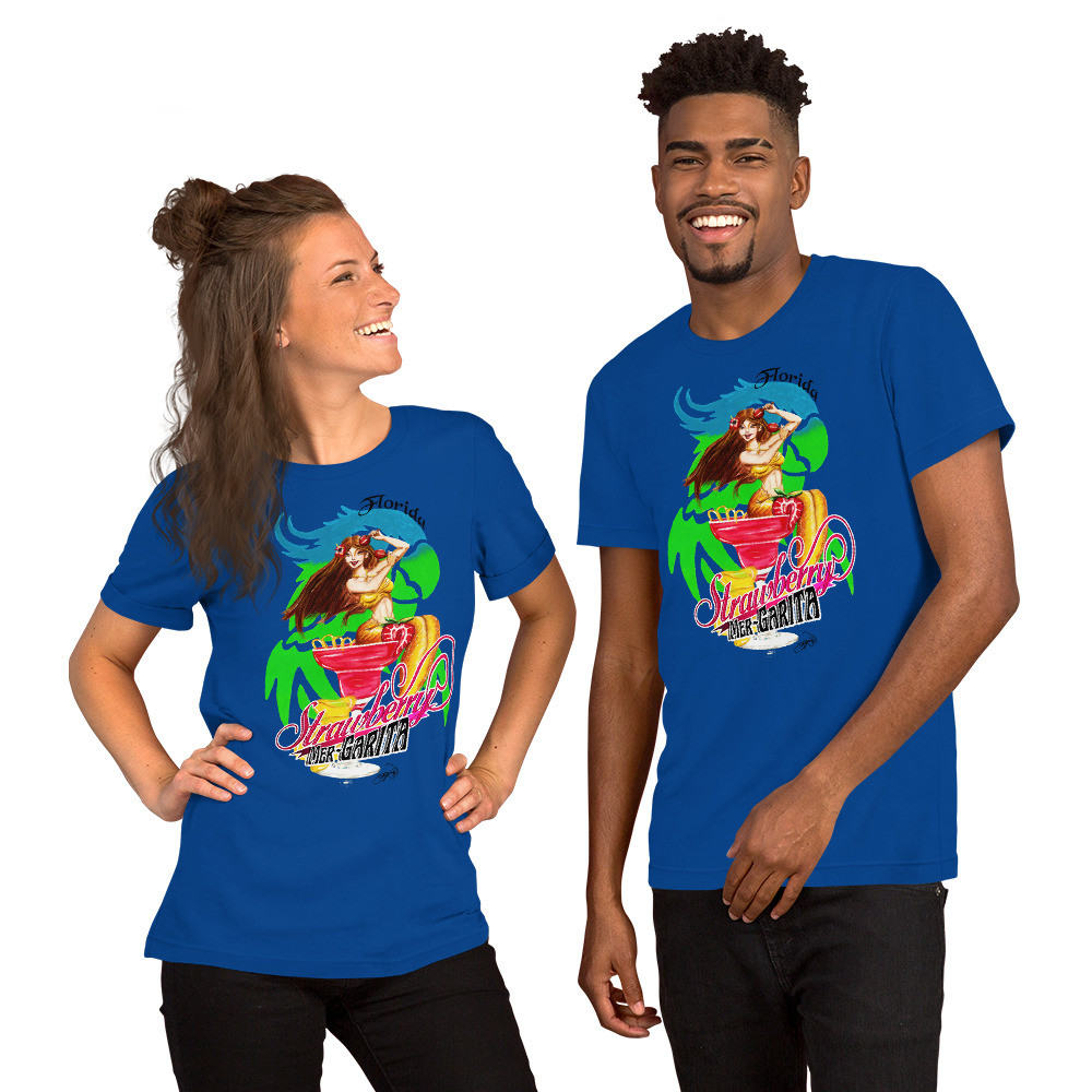 Strawberry Mer-Garita Mermaid Cocktail Unisex T-Shirt