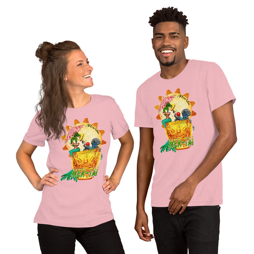 MerTai tropical mermaid cocktail unisex t-shirt