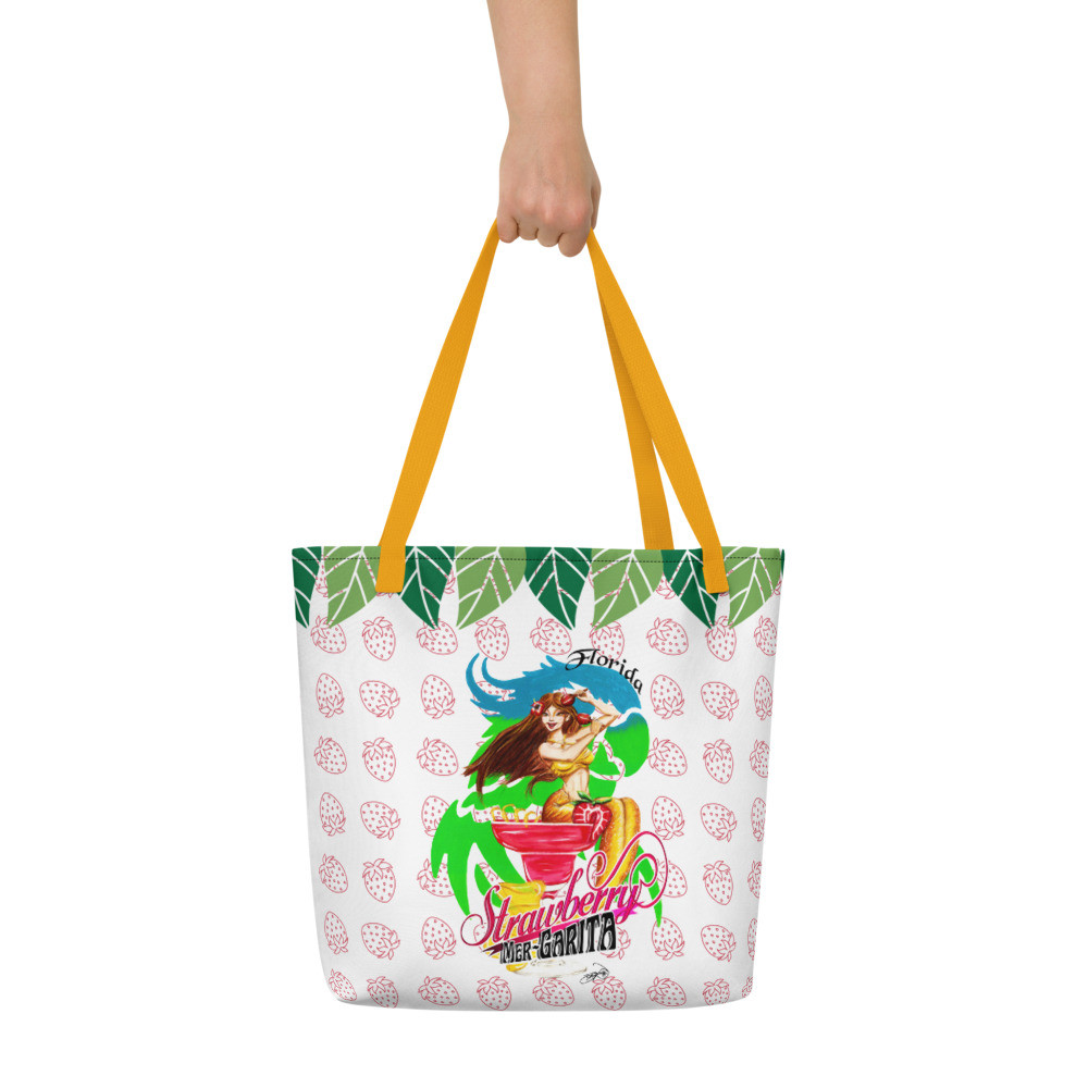 Strawerry Mer-Garita Cocktail Beach Bag