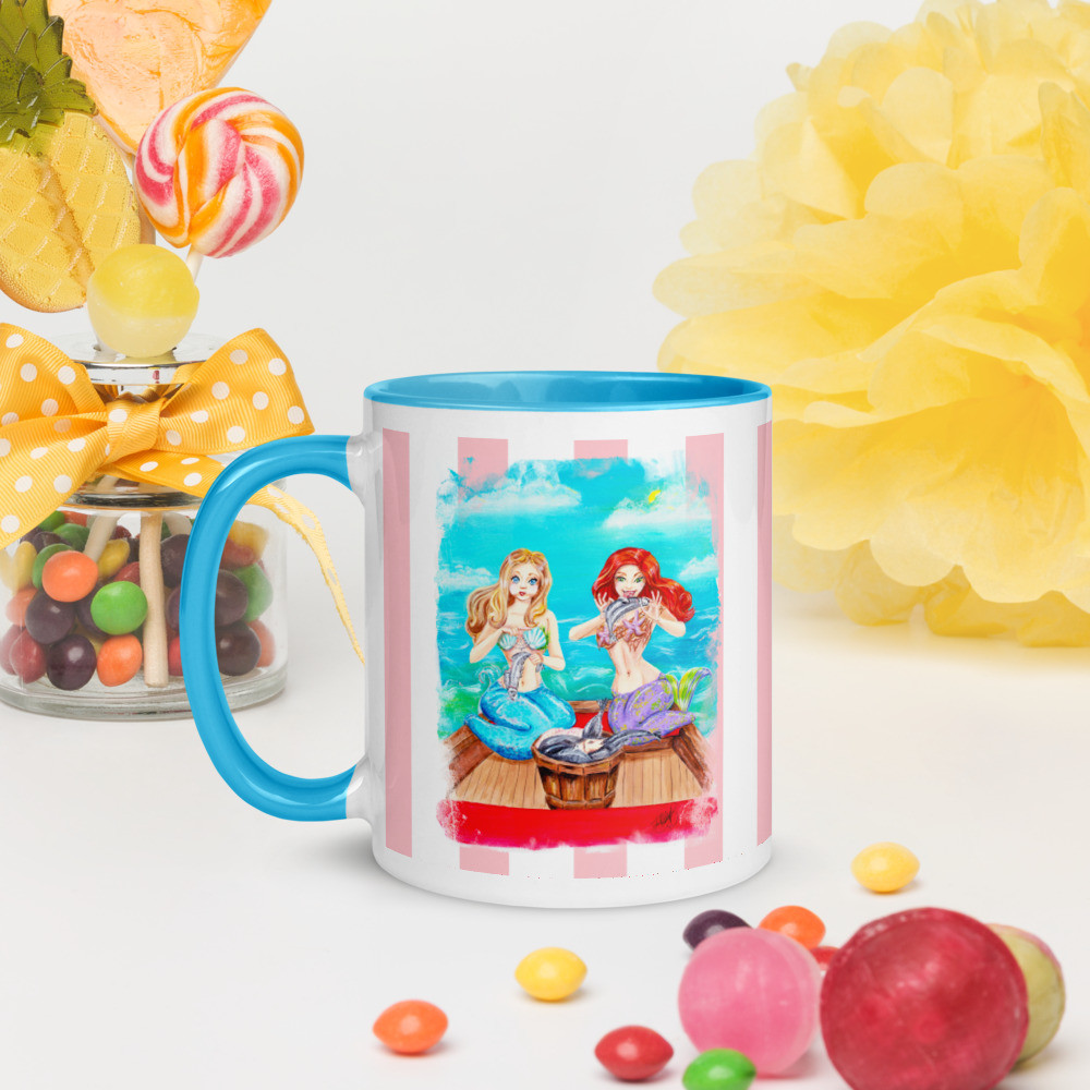 "She did it" mermaid mug