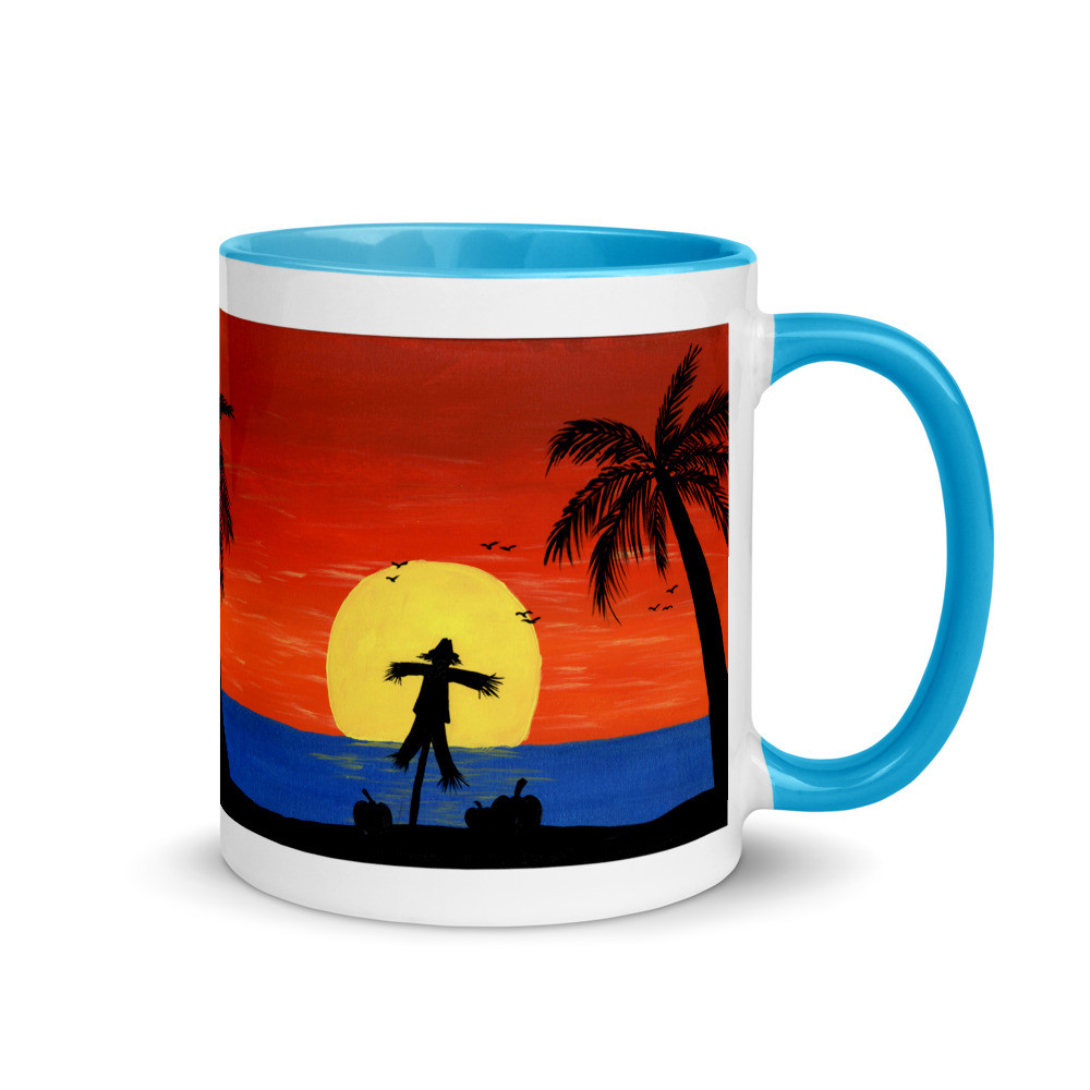 Harvest Moon (right handle) Mug with Color Inside