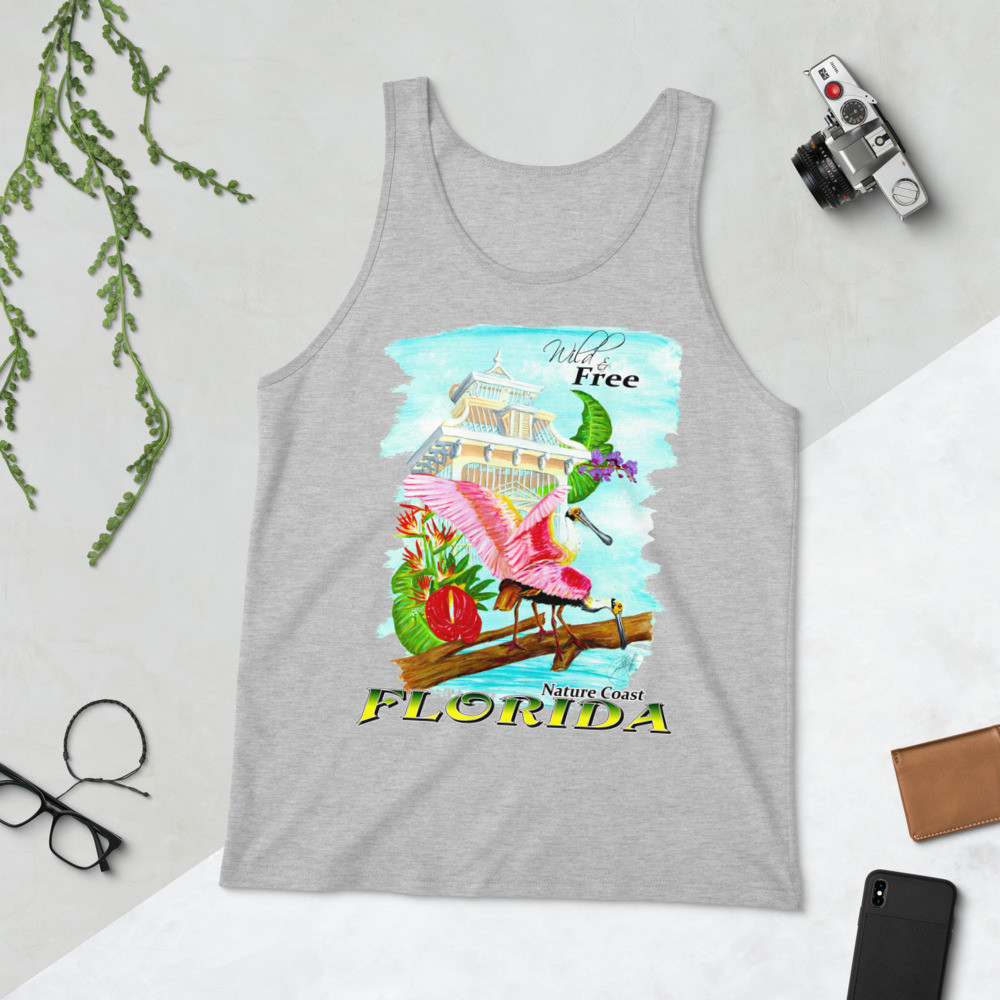 Florida Spoonbills Unisex Tank Top