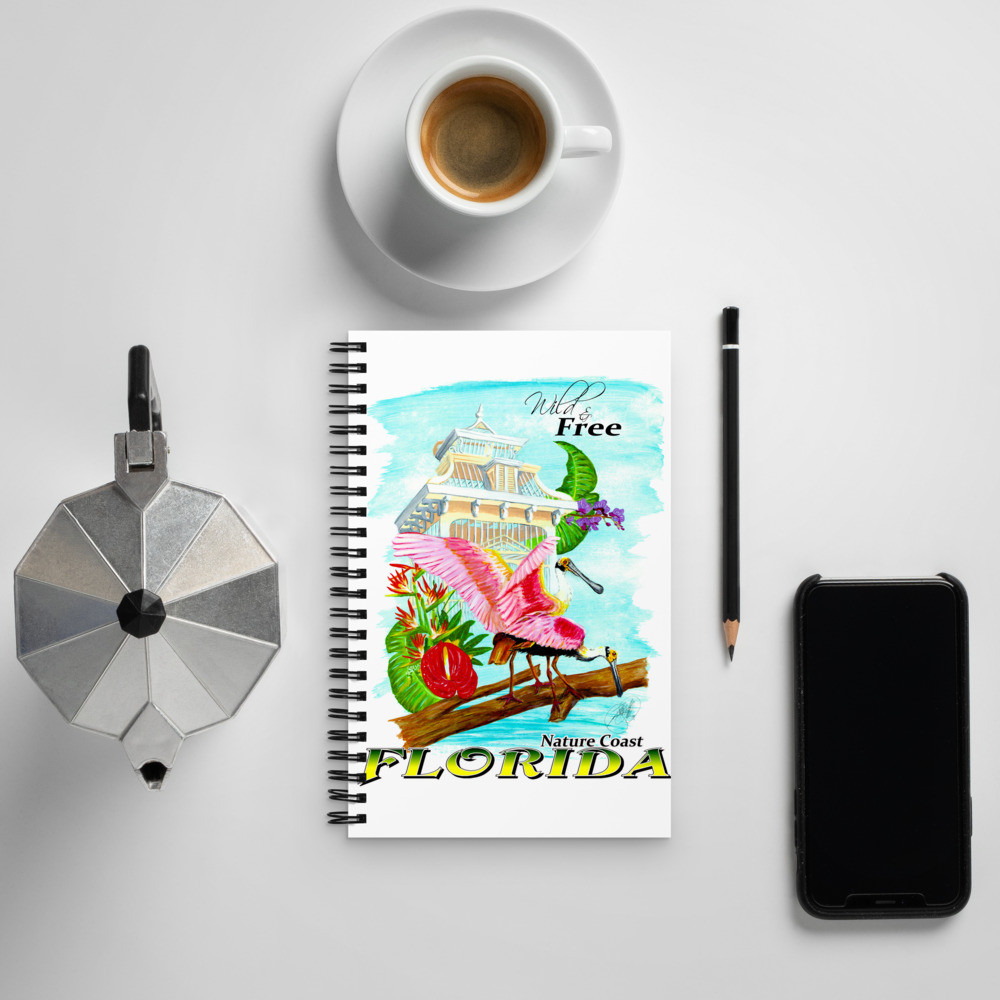 Florida Spoonbills Spiral notebook