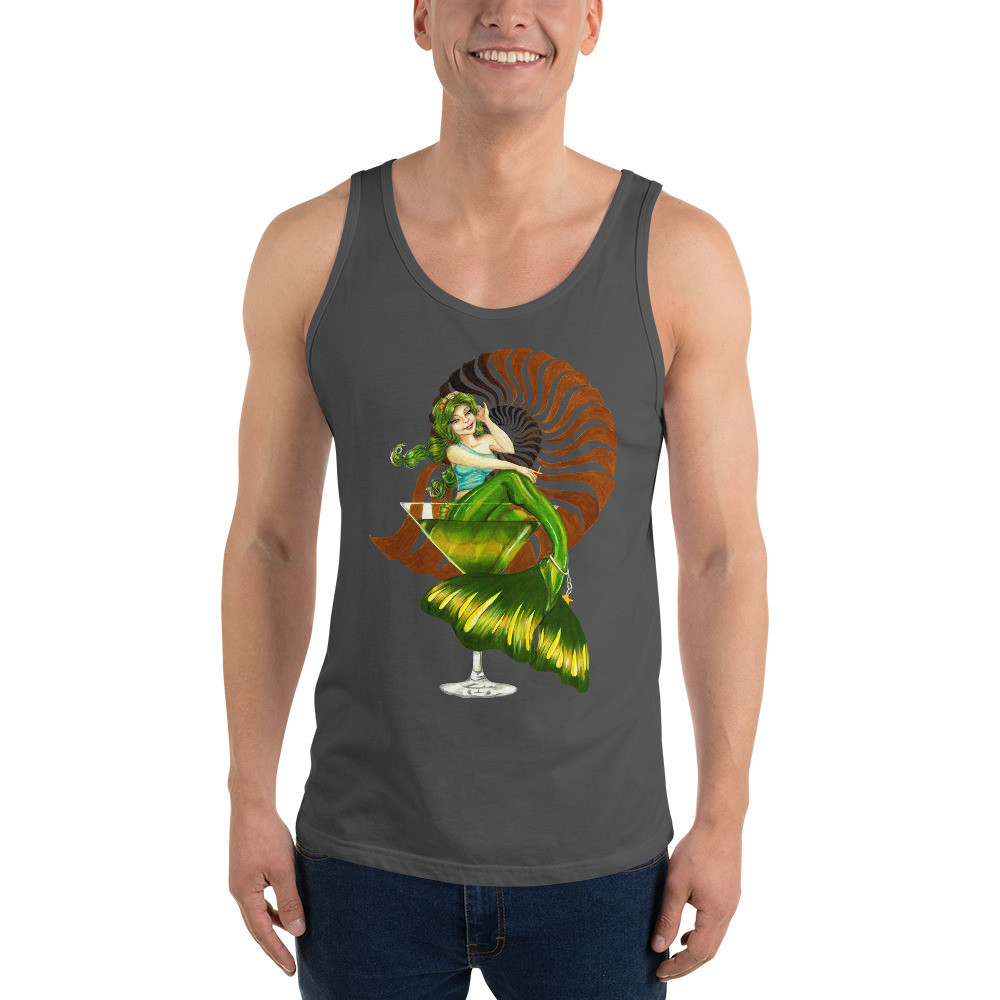 Green Mer-tini Unisex Tank Top