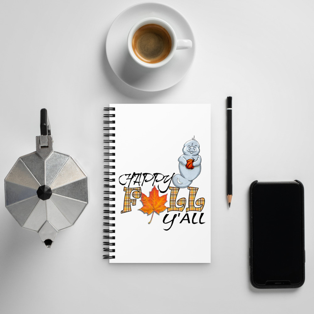 Happy Fall Ya'll Spiral notebook