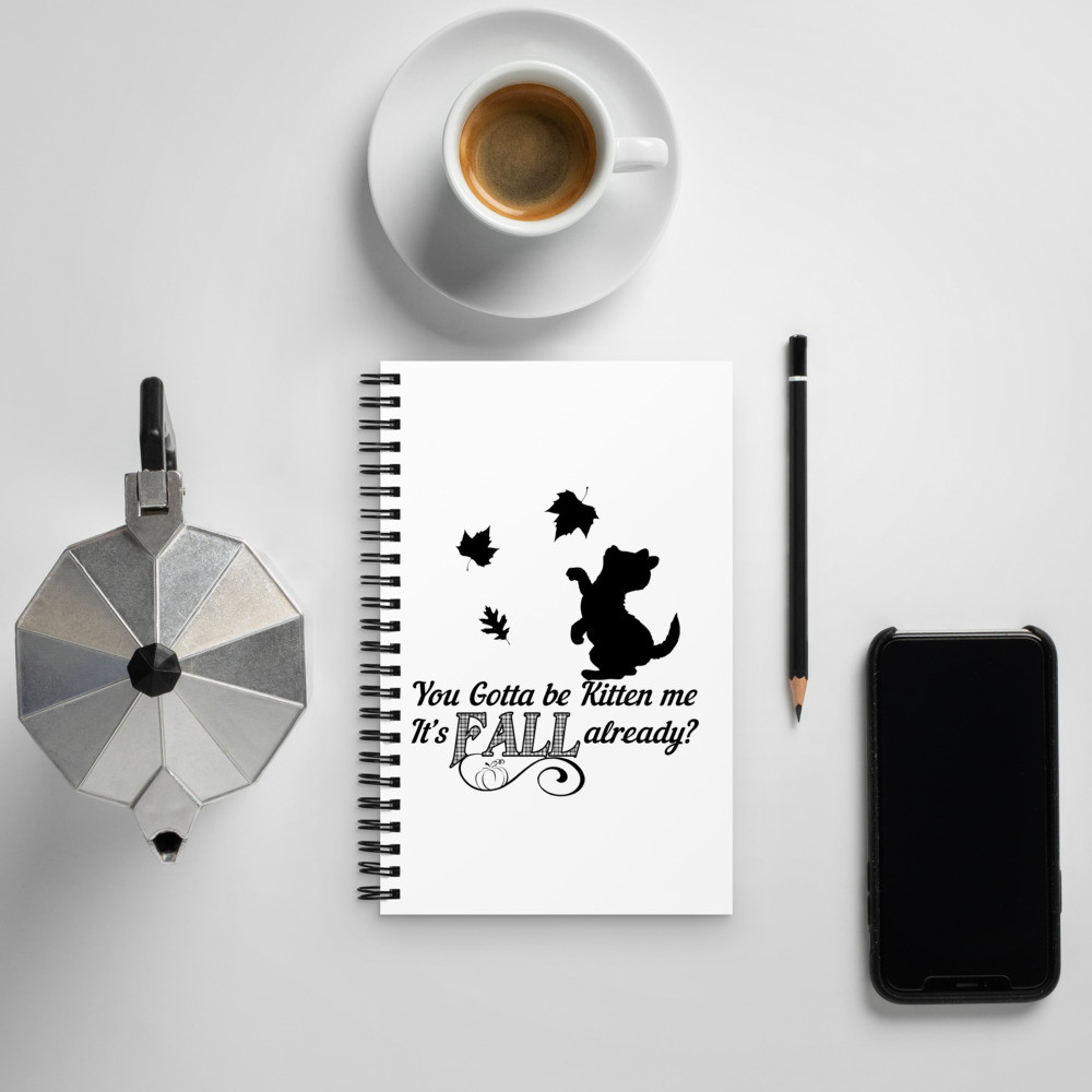 Fall Kitten Spiral notebook