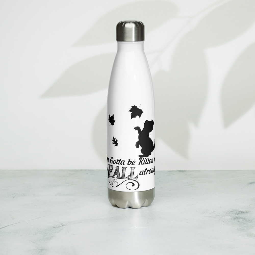 Fall Kitten Stainless Steel Water Bottle