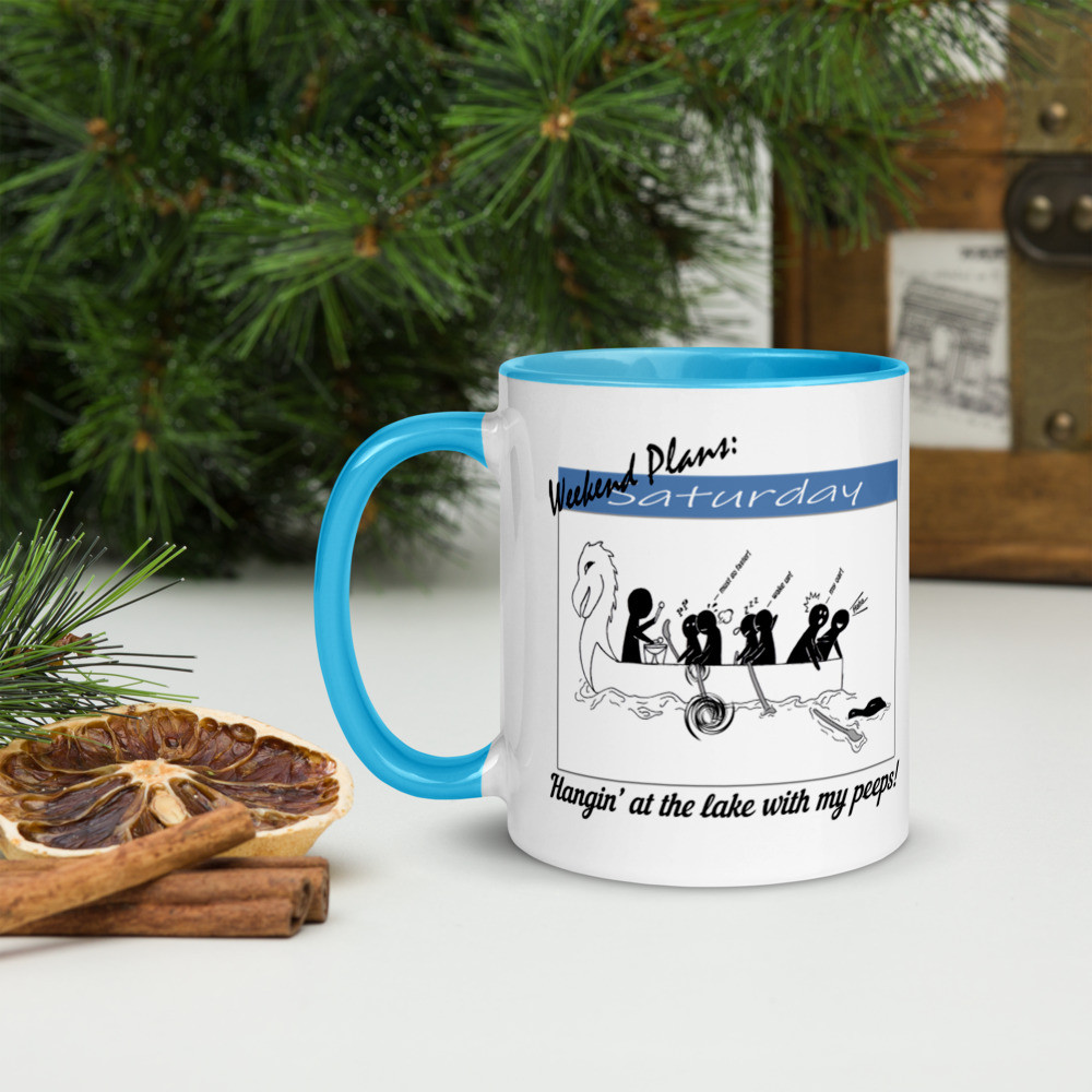 Hanging at the Lake Mug with Color Inside