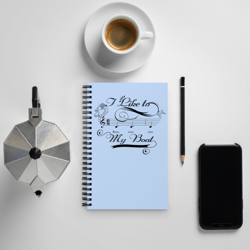Row My Boat Spiral notebook