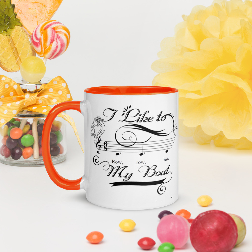 Row My Boat Mug with Color Inside