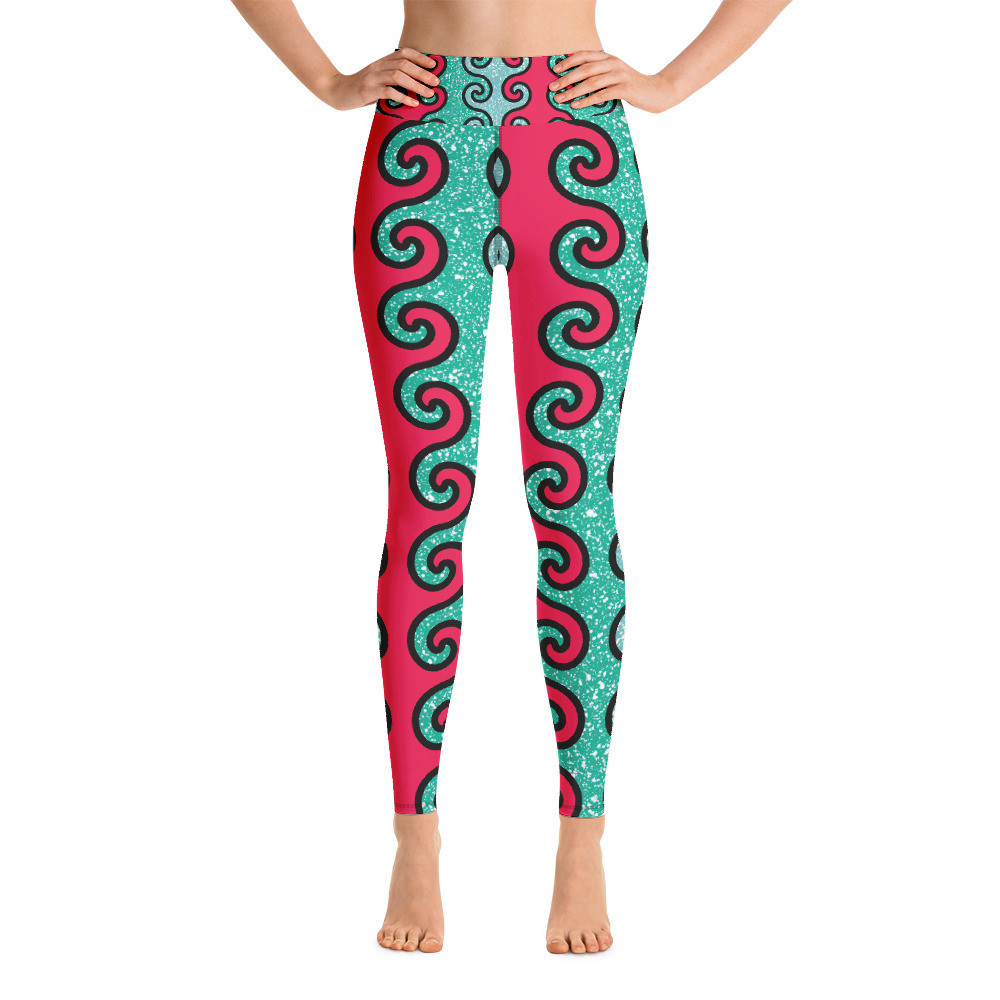 Intertwined Curls Yoga Leggings