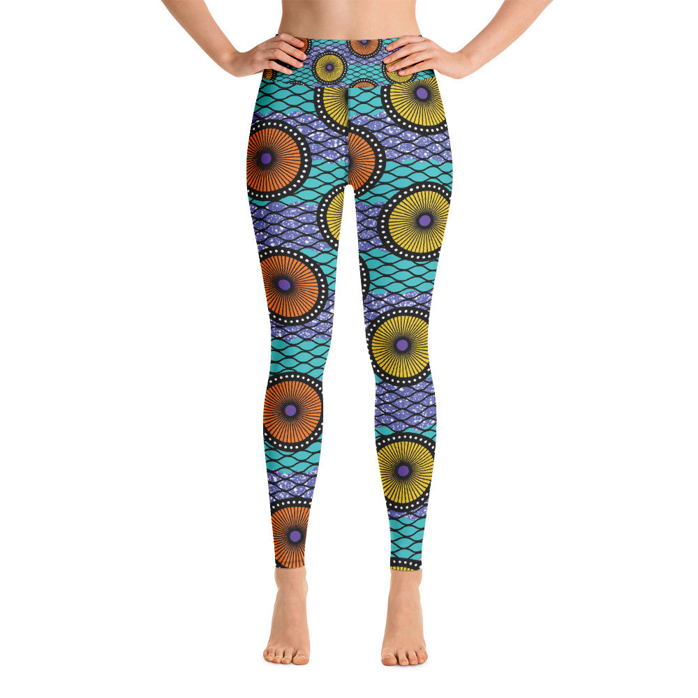 Ankara Circles Yoga Leggings II
