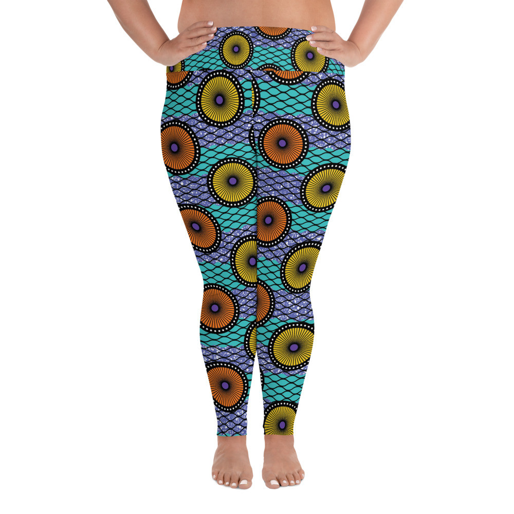 Ankara Circles Plus Size Leggings II