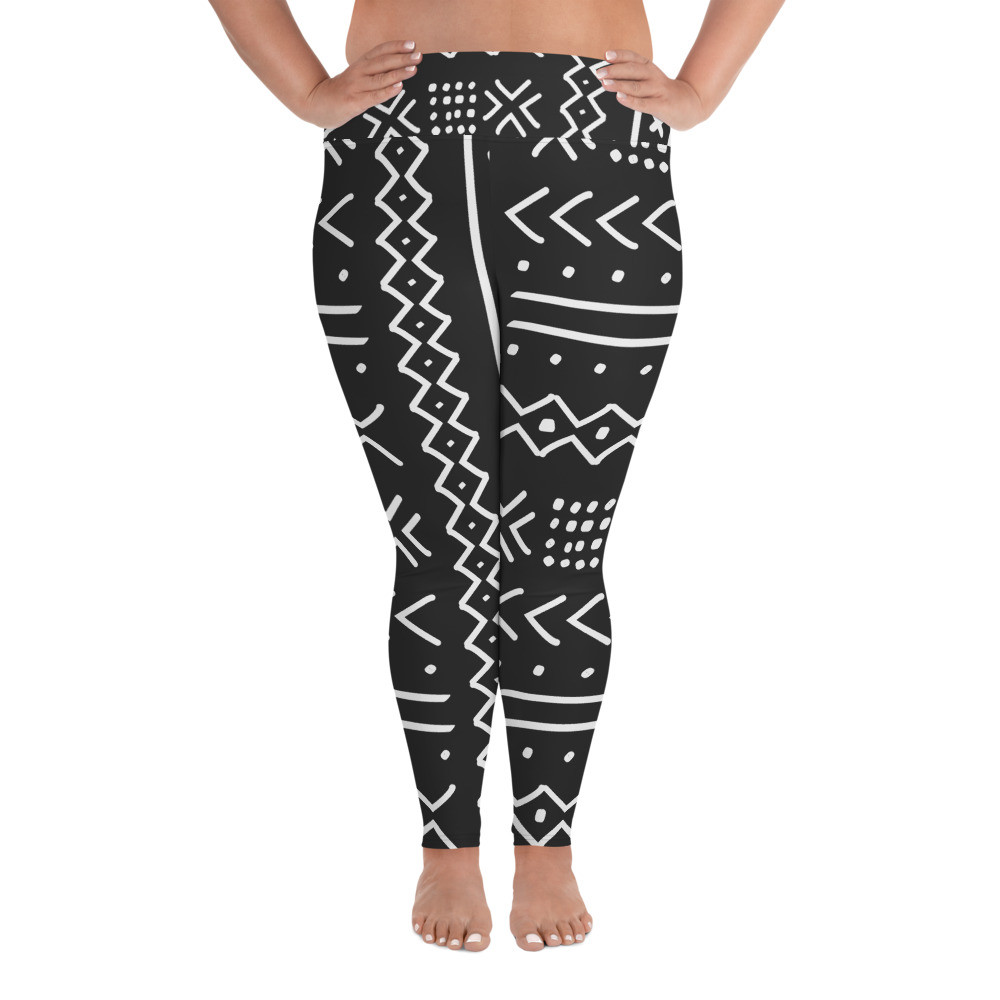 Mud Cloth Plus Size Leggings V