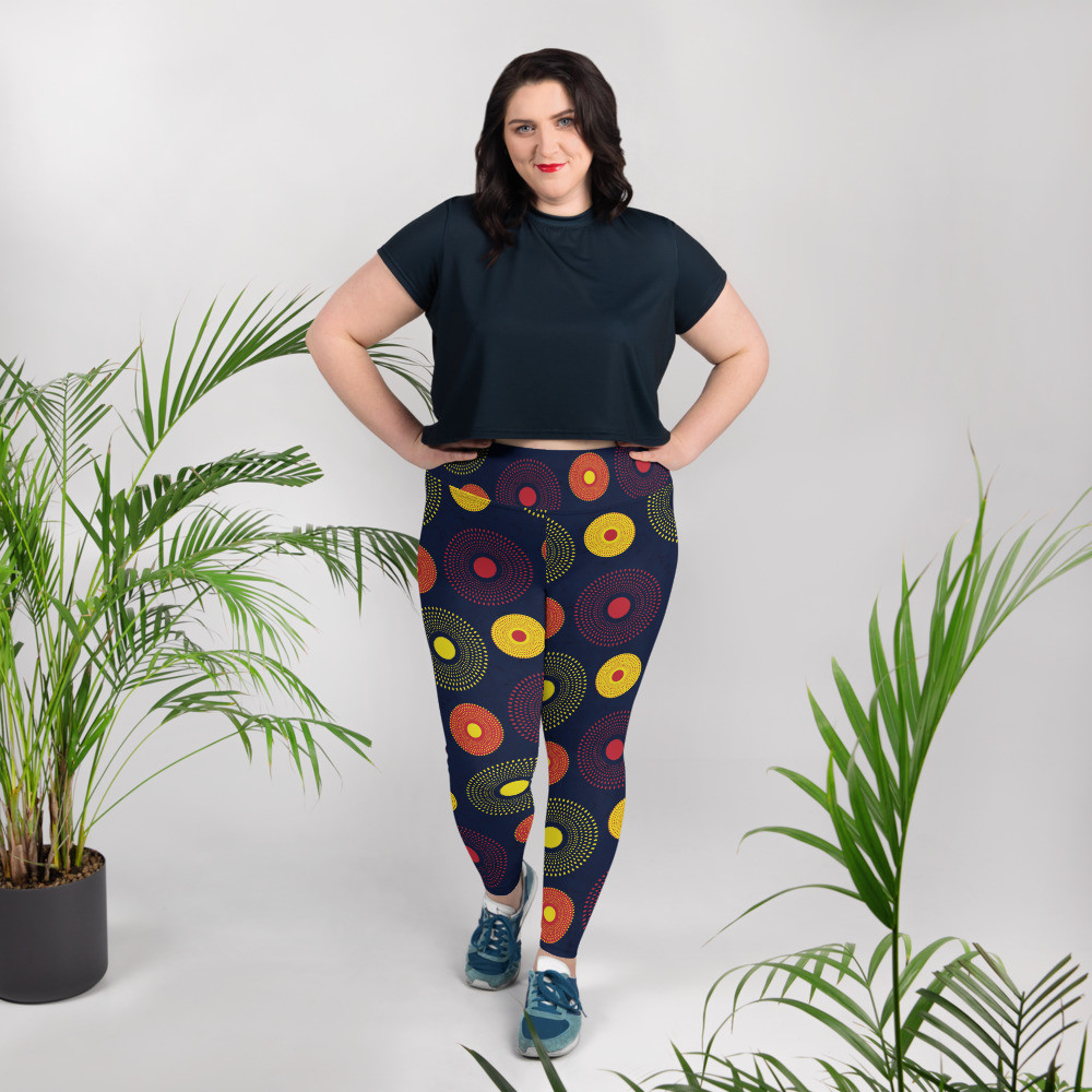 Ankara Circles Plus Size Leggings