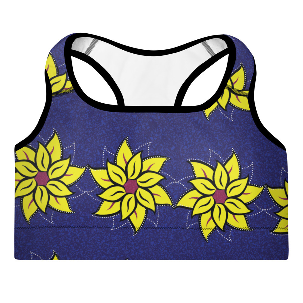 Sunflowers Padded Sports Bra