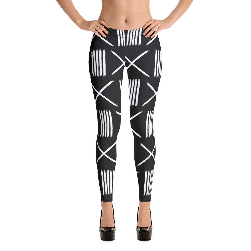 Black Mud Cloth Inspired Leggings III