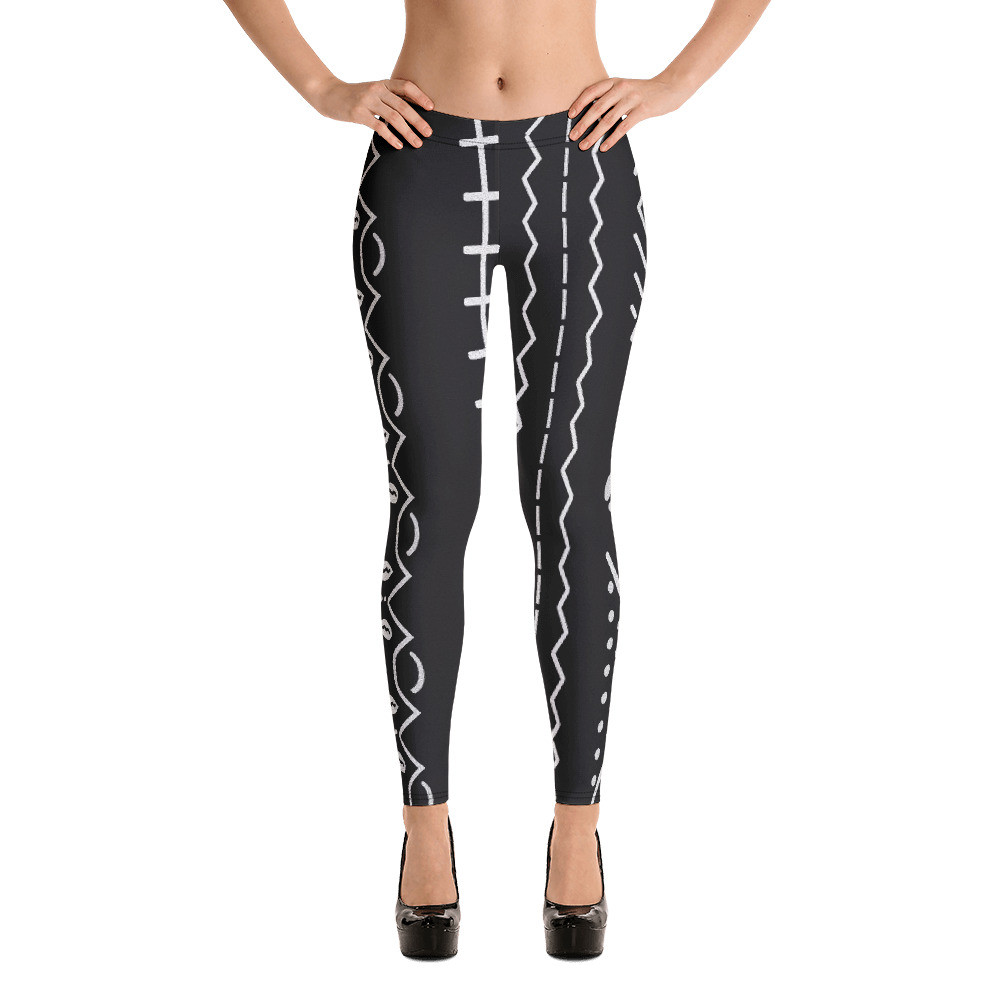 Black Mud Cloth Inspired Leggings IV