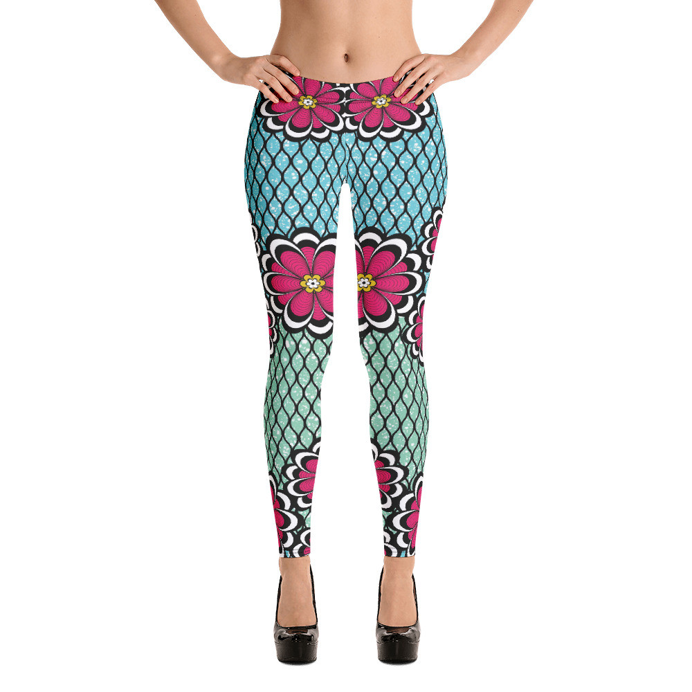 Pink Flowers Leggings