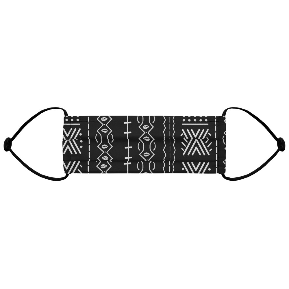 Black Mud Cloth Inspired face mask IV