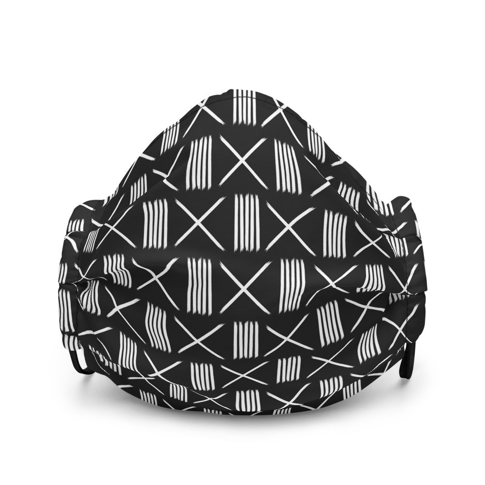 Black Mud Cloth Inspired face mask III