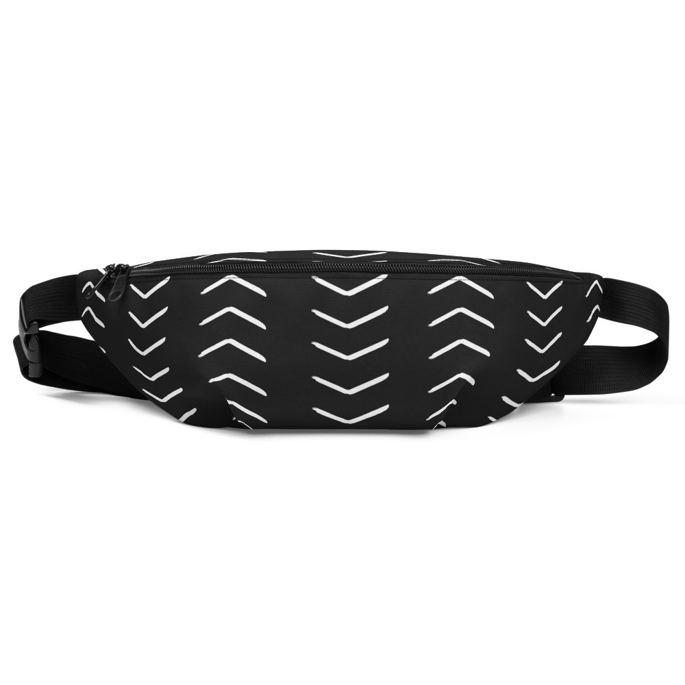 Black Mud Cloth Inspired Fanny Pack