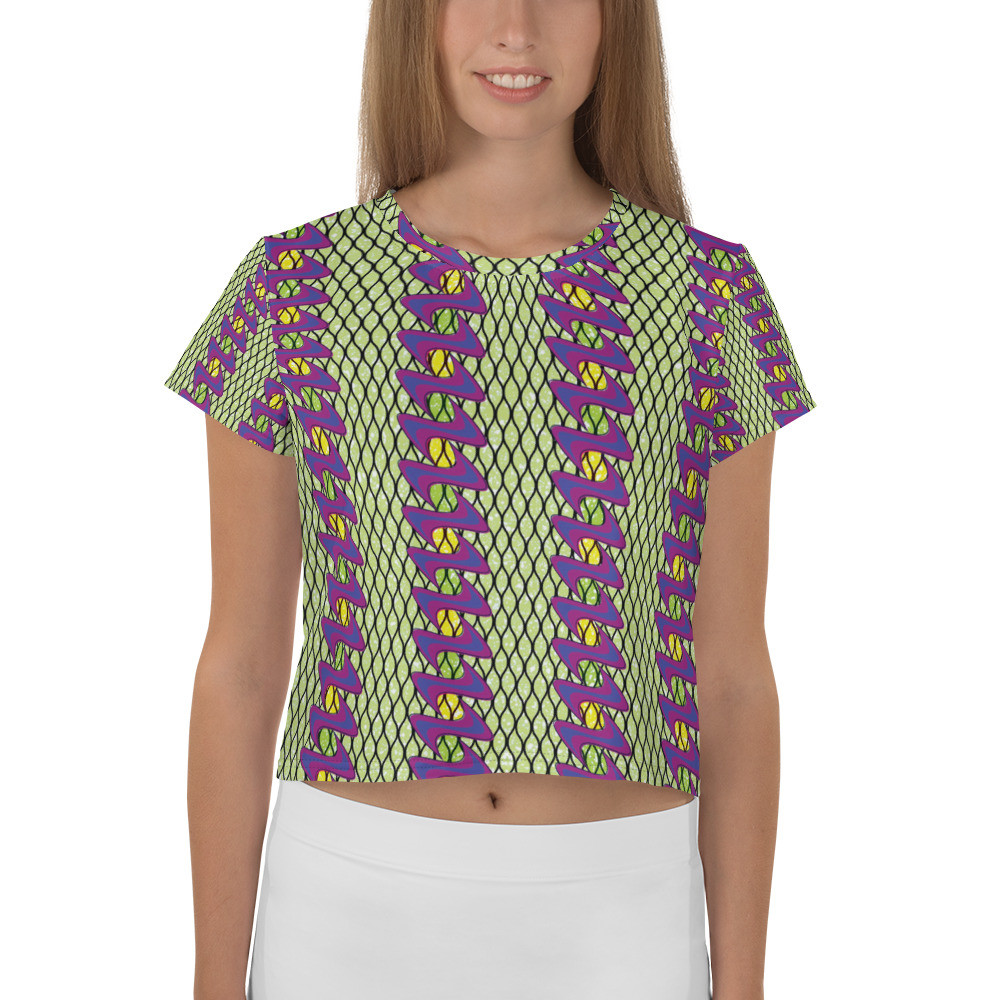 Fishnet Ladders Inspired Crop Tee