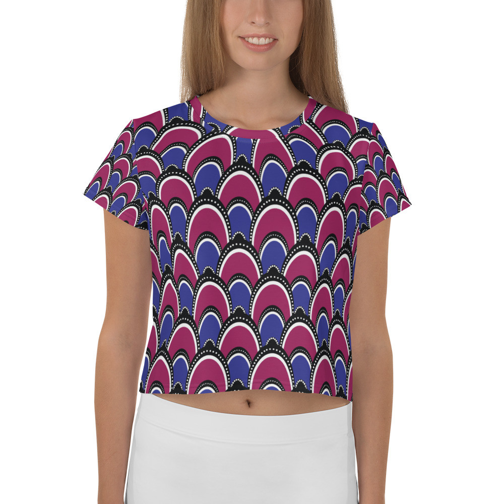 Peacock Inspired Crop Tee