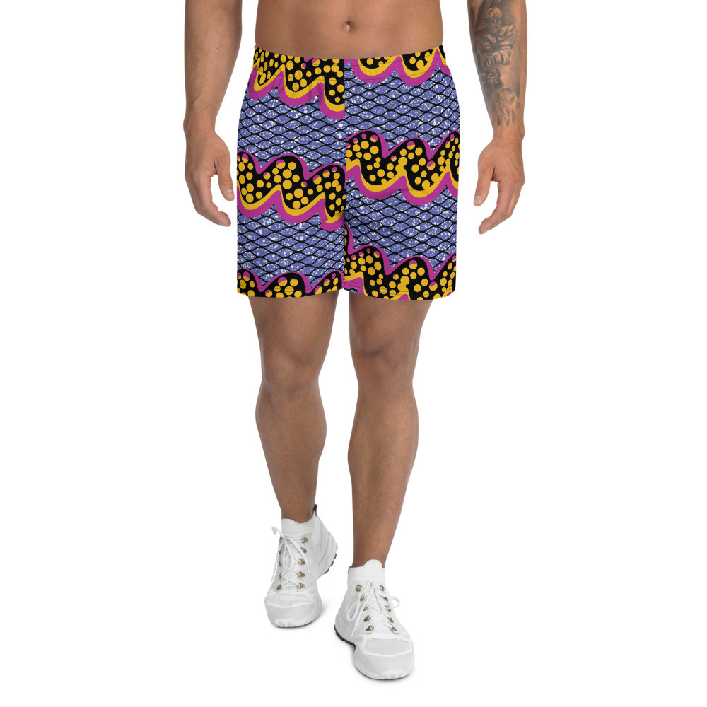 Men's Squiggly Drip Athletic Long Shorts
