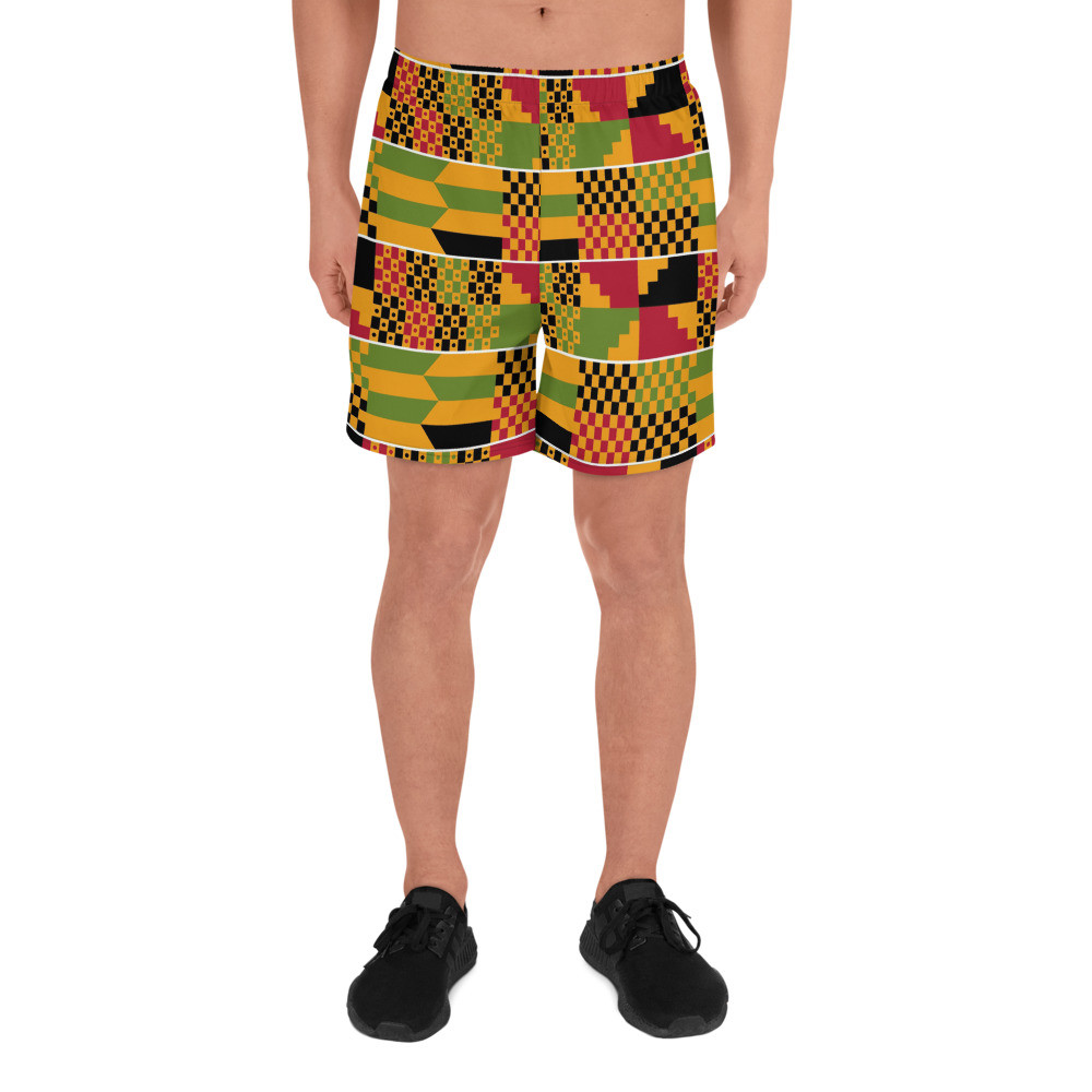 Men's Kente Athletic Long Shorts