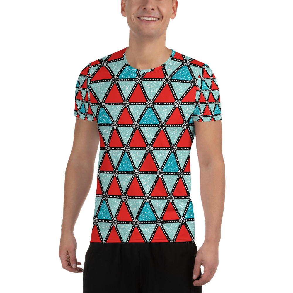  Men's Triangles Athletic T-shirt