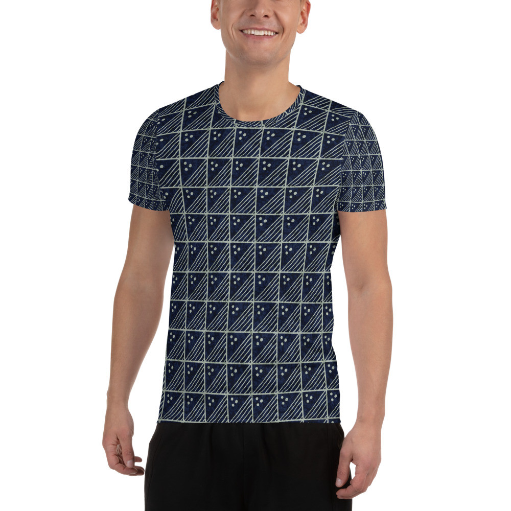  Men's Adire Athletic T-shirt V