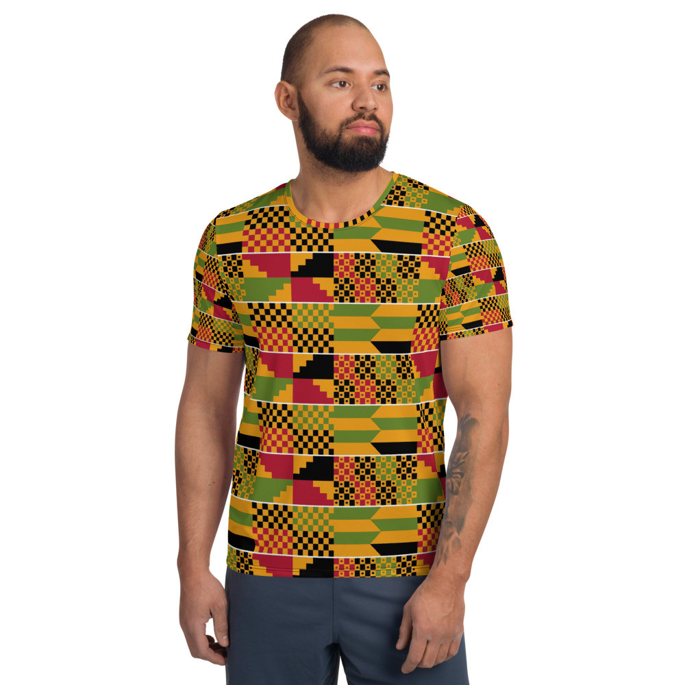  Men's Kente Athletic T-shirt