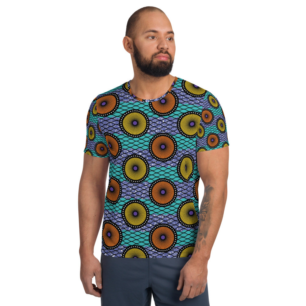  Men's Ankara Circles Athletic T-shirt II