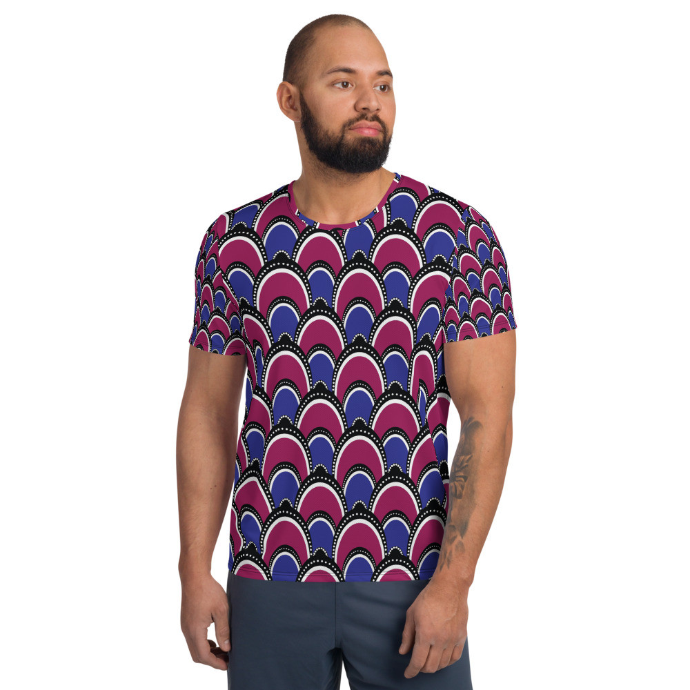 Men's Peacock Inspired Athletic T-shirt