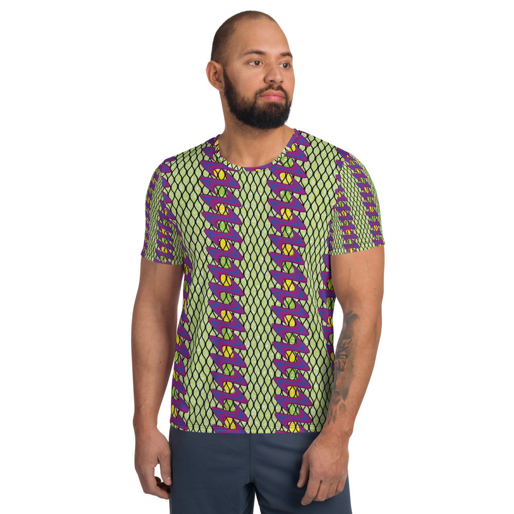  Men's Fishnet Ladders Inspired Athletic T-shirt