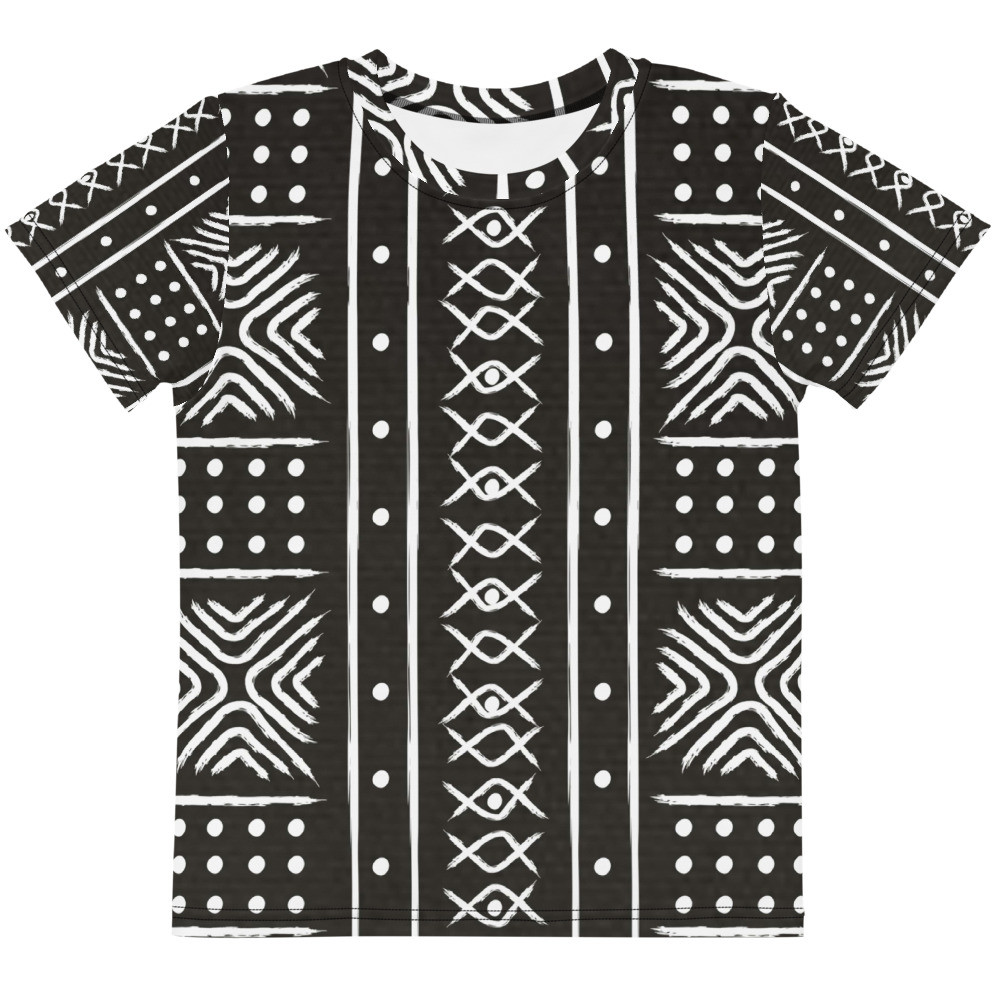 Kids Black Mud Cloth Inspired t-shirt II
