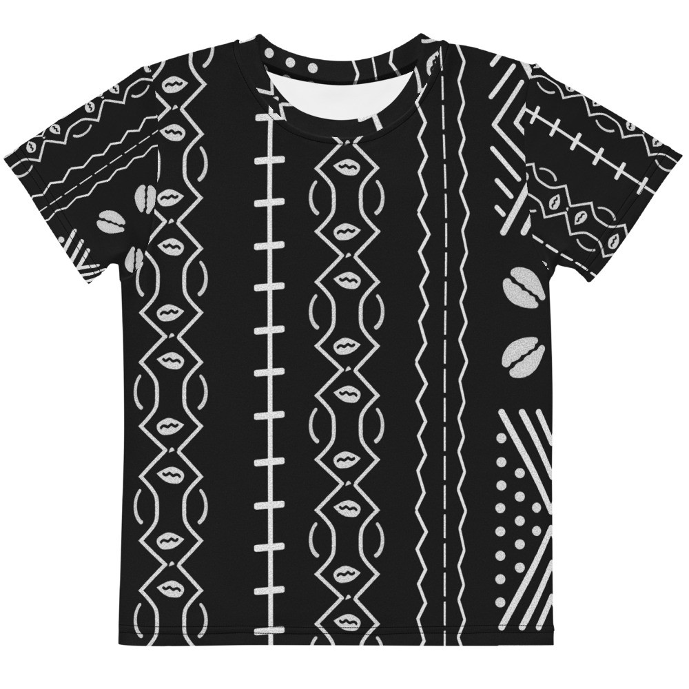Kids Black Mud Cloth Inspired t-shirt IV