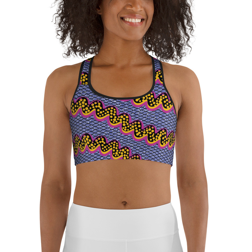 Squiggly Drip Sports bra