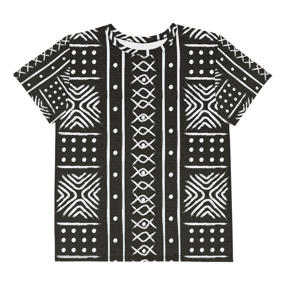 Youth Black Mud Cloth Inspired t-shirt II
