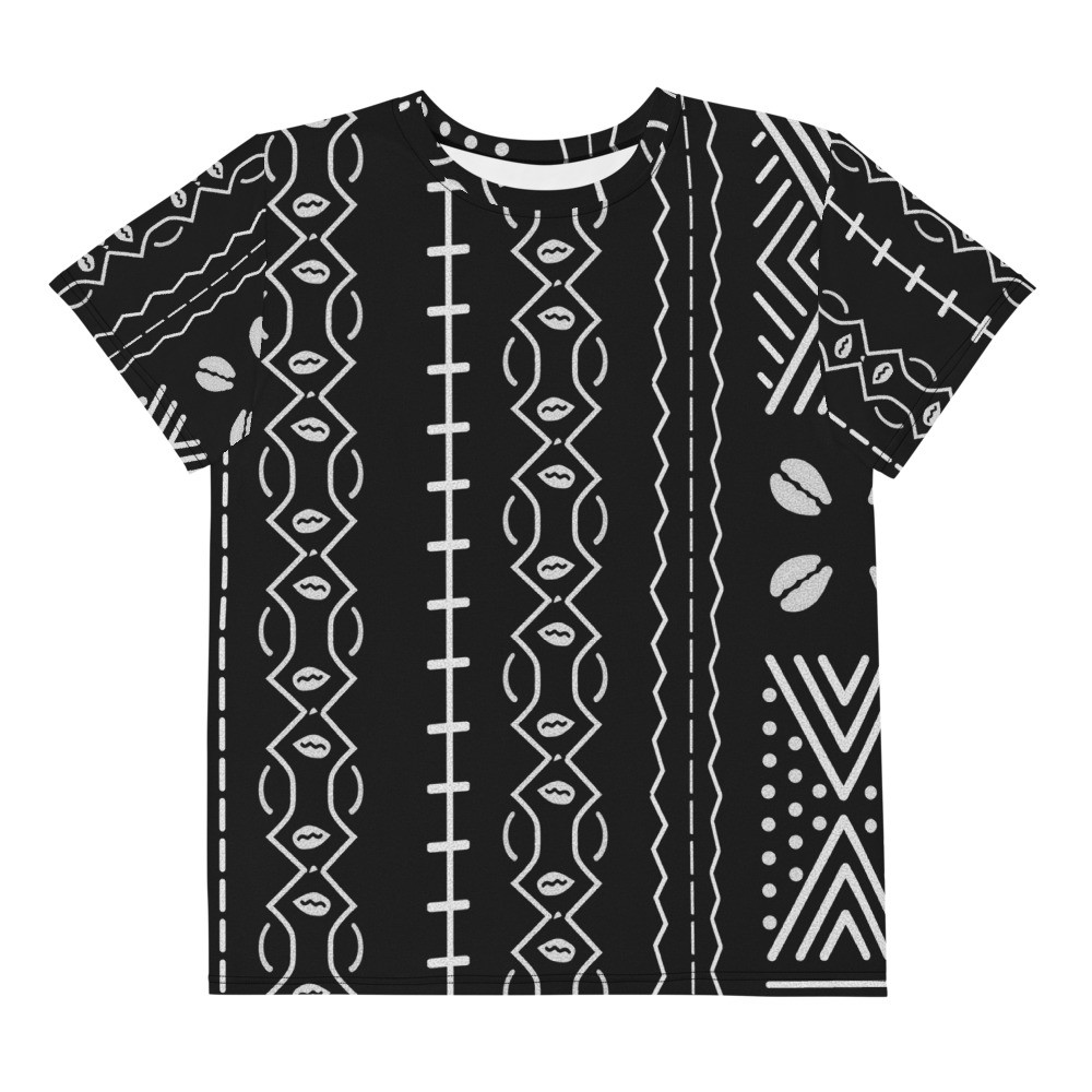 Youth Black Mud Cloth Inspired t-shirt IV