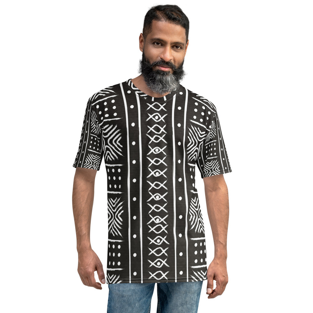 Men's Black Mud Cloth Inspired T-shirt II