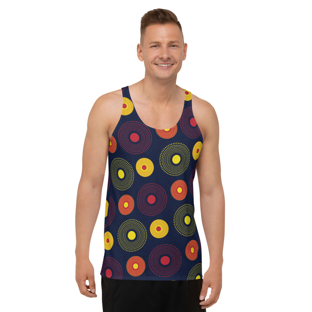 Men’s Ankara Circles Tank Top