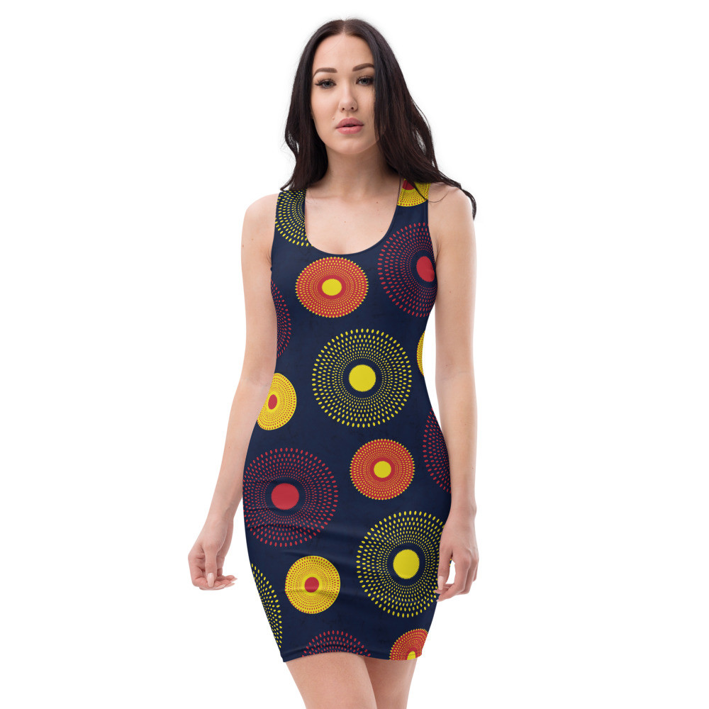 Ankara Circles Sun Dress