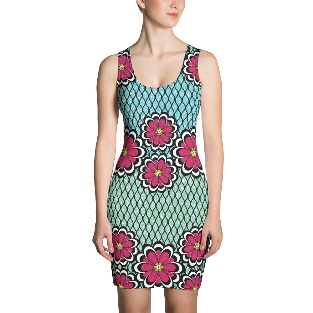Pink Flowers Sun Dress