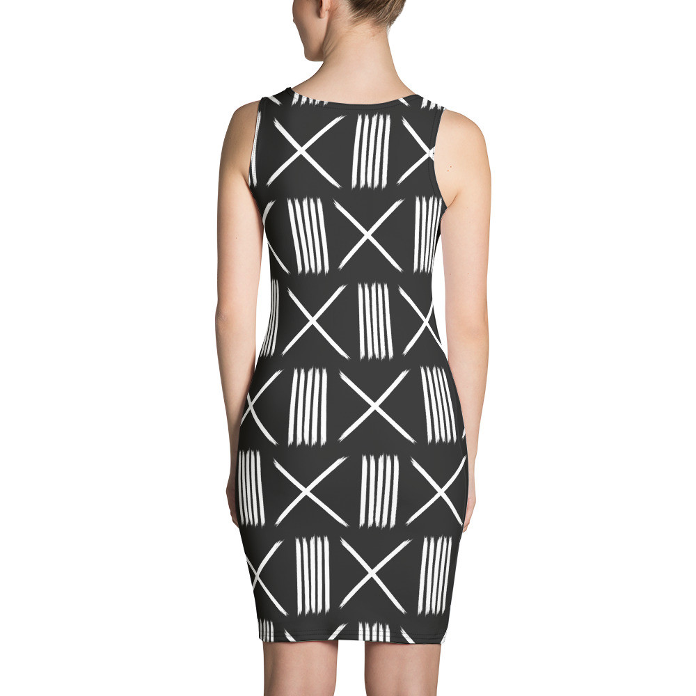 Black Mud Cloth Inspired Dress III