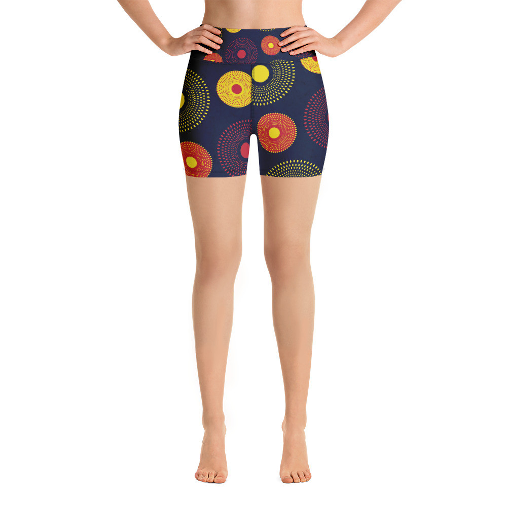 Ankara Circles Yoga Shorts 