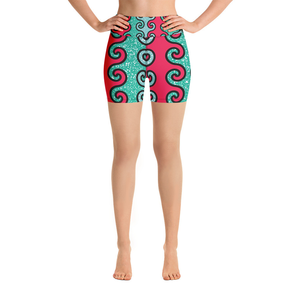 Intertwined Curls Yoga Shorts