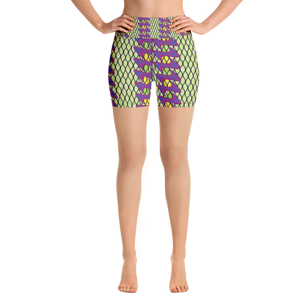 Fishnet Ladders Inspired Yoga Shorts